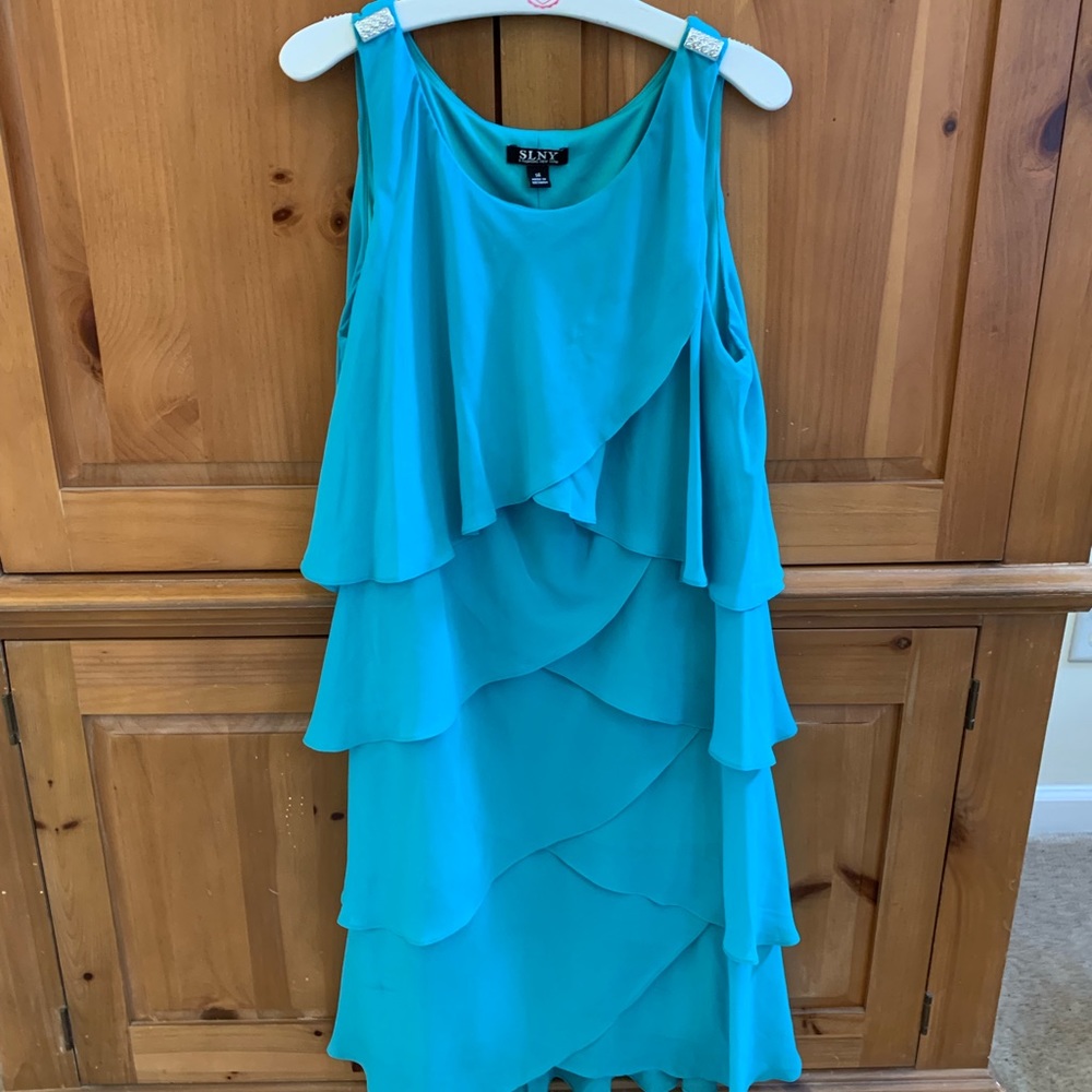 Turquoise wedding party dress